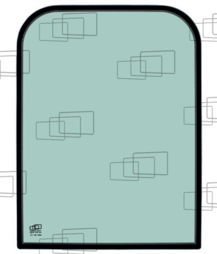 VITRE AVANT HAUTE COMPATIBLE CATERPILLAR