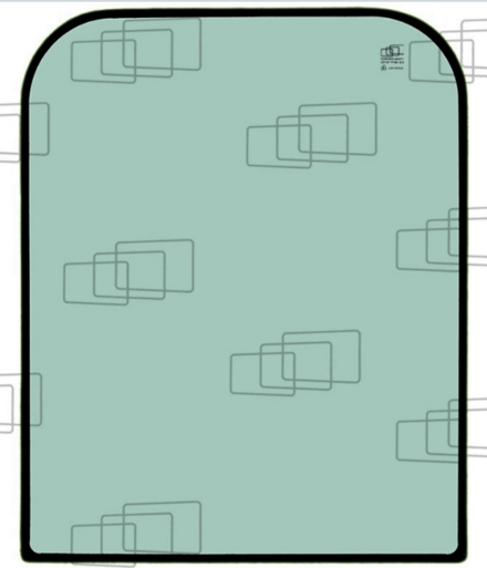 Vitre avant haute CASE - KOBELCO 