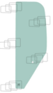 VITRE COTE DERRIERE PORTE GAUCHE POUR CASE - 061474H