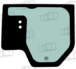 Vitre de porte partie basse CASE KHN31800 adaptable