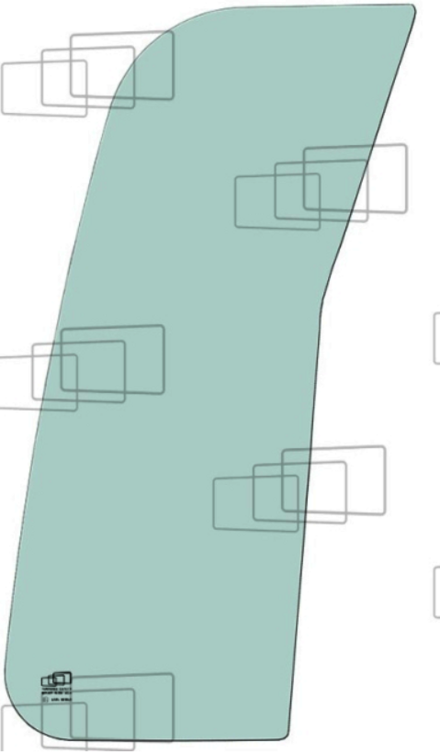 VITRE PORTE HAUTE AVANT FIXE GAUCHE ADAPTABLE 805X466