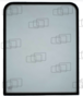 Vitre haute de cabine pour pelles JCB 333/J3882 adaptable - 066663E