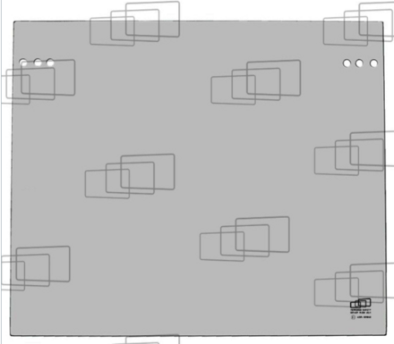 VITRE AVANT BASSE 553X658 COMP YANMAR