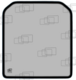 Vitre avant claire JCB adaptable 071825G
