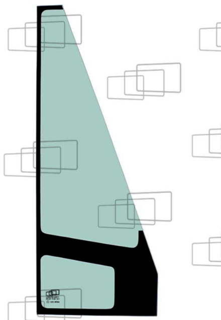 VITRE AVANT GAUCHE/DROITE COMPATIBLE CATERPILLAR