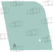 Vitre coulissante BOBCAT 7450964 adaptable 143402B