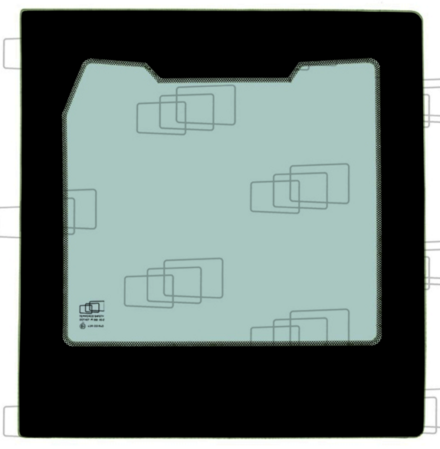 VITRE ARRIERE COURBEE 784X745 COMPAT YANMAR