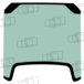 Pare-brise central LIEBHERR 12504170 adaptable