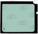 VITRE ARRIERE ENCOCHE 2 TROUS COMPATIBLE TAKEUCHI 03586-00142