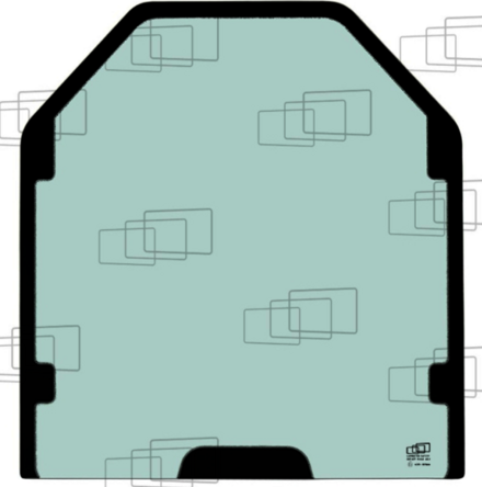 VITRE AVANT HAUTE COMPATIBLE JCB / VOLVO