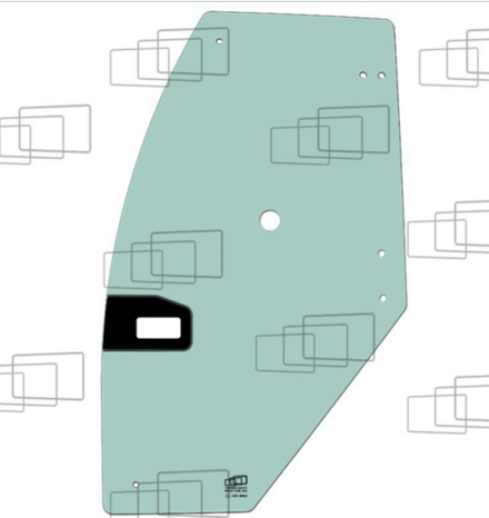 VITRE DE PORTE GAUCHE COMPATIBLE BOBCAT 7436183