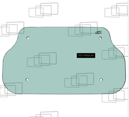 VITRE SUPERIEURE DE CABINE BOBCAT 7120411 - 273649G