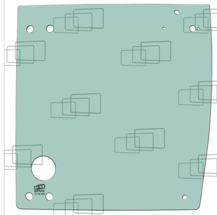 Vitre de porte partie basse AUSA adaptable 276008B