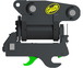 Coupleur Powertilt Geith sans ligne hydraulique cinématique JCB pour JCB Hydradig - GT10QC45 HYD