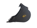 Godet de terrassement GEITH 900mm équipé de 5 dents FK2TLR plates pour reprise par attache rapide JCB 980/88833 - H08900JCBFK2