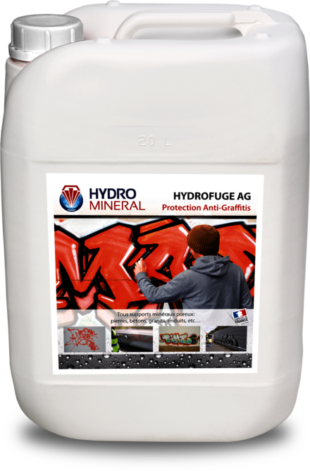 Produit organique décapant Graphittis et Tags AG hydrofuge  tous supports 20 Kg HYDRO MINERAL - AG20