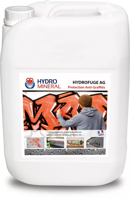 Produit organique décapant Graphittis et Tags AG hydrofuge  tous supports 20 Kg HYDRO MINERAL - AG20