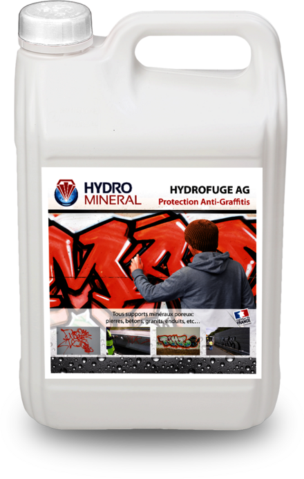 Produit organique décapant Graphittis et Tags AG hydrofuge  tous supports 5 Kg HYDRO MINERAL - AG5