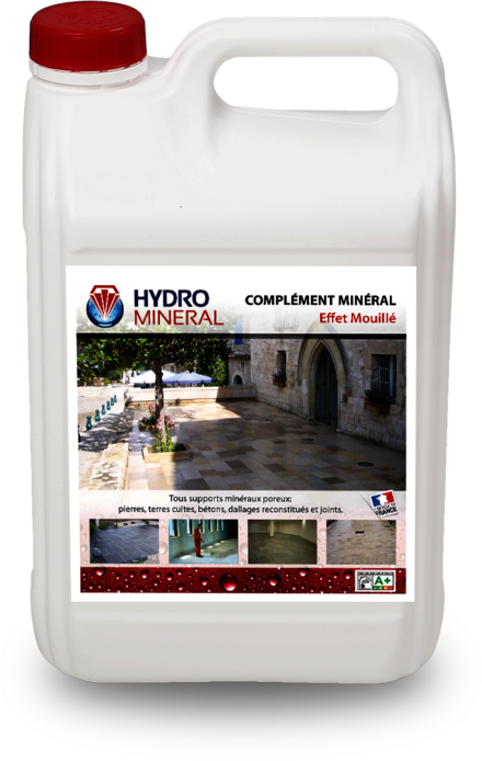 Bidon Complément minéral EFFET MOUILLE Hydrofuge Tous Supports 5 L HYDRO MINERAL - MOEM5