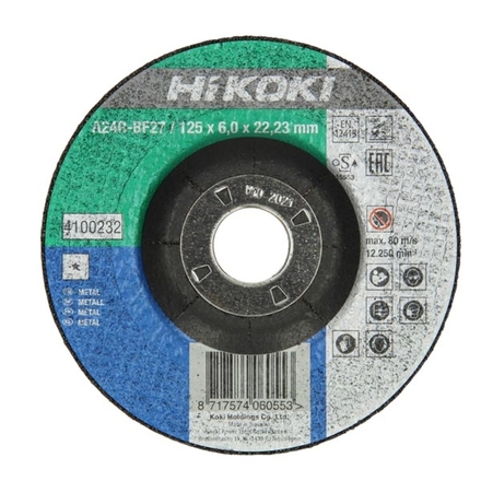 Disque de meulage pour métal 180x6 mm concave - HIKOKI - 4100234