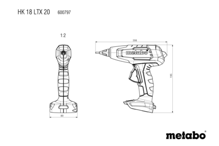 Pistolet à colle 18 V HK 18 LTX 20 - METABO - 600797840