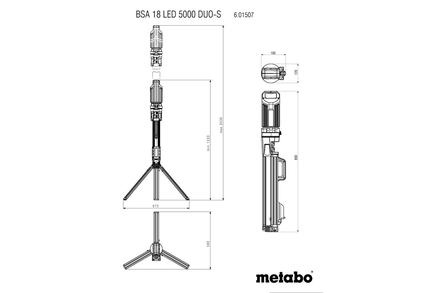 Lampe LED 18 V BSA 18 LED 5000 DUO-S - METABO - 601507850