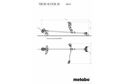 Débroussailleuse 36- 18 V FSB 36-18 LTX BL 40 - Poignée vélo - METABO - 601611850