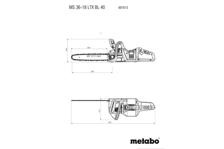 Tronçonneuse 36-18 V MS 36-18 LTX BL 40 - METABO - 601613850