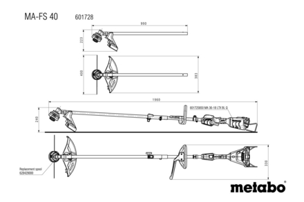 Accessoire pour Débroussailleuse MA-FS 40 - METABO - 601728850