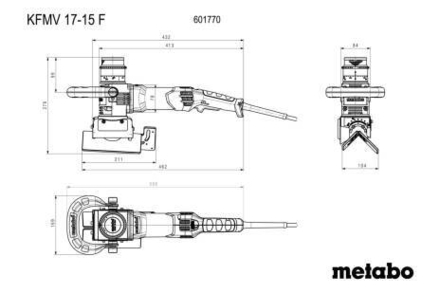 Affleureuse métal KFMV 17-15 F avec Metabox 185XL - METABO - 601770500