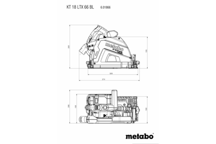 Scie circulaire plongeante 18 V KT 18 LTX 66 BL - METABO - 601866810