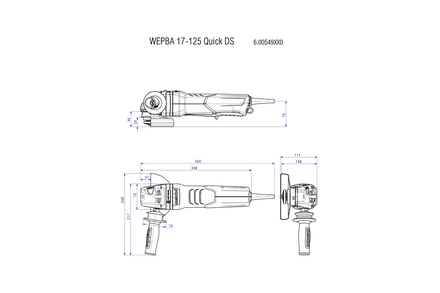 Meuleuse 125 mm WEPBA 19-125 Q DS M-Brush - METABO - 613114000