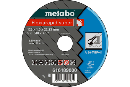 Flexiarapid super 115 x 1,0 x 22,23 acier, TF 41 - METABO - 616188000