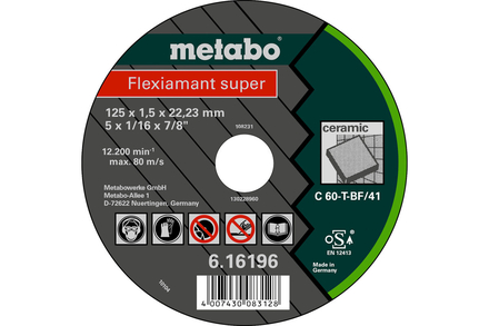 Flexiamant super 115 x 1,5 x 22,2 céramique,TF41 - METABO - 616195000