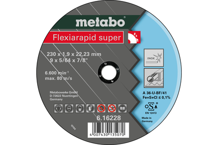 Flexiarapid super 230 x 1,9 x 22,23 inox, TF 41 - METABO - 616228000