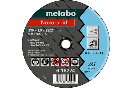 Novorapid 230 x 1,9 x 22,23 inox, TF 41 - METABO - 616274000