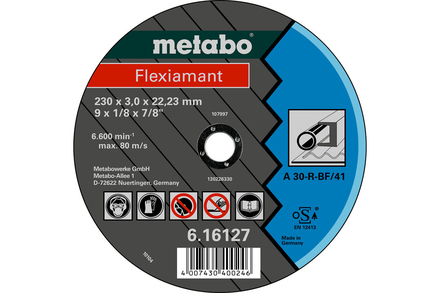 Flexiamant 230 x 3,0 x 22,23 acier, TF 42 - METABO - 616302000