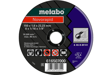 Novorapid 150 x 1,6 x 22,23 mm, acier, TF 41 - METABO - 616507000