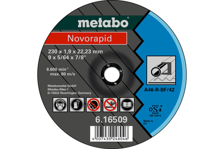 Novorapid 230 x 1,9 x 22,23 mm, acier, TF 42 - METABO - 616509000