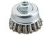Brosse boisseau 80x0,5 mm/ M 14, acier, torsadé - METABO - 623710000