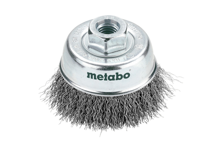 Brosse boisseau 75x0,3 mm/ M 14, acier, ondulé - METABO - 623715000