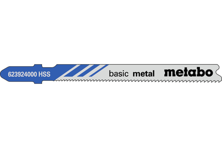 5 lames de scie sauteuse « basic metal » 66 mm/progr. - METABO - 623924000