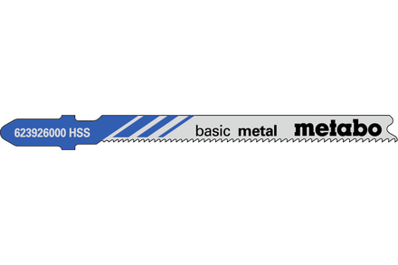 5 lames de scie sauteuse « basic metal » 66 mm/progr. - METABO - 623926000