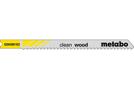 5 lames de scie sauteuse « clean wood » en U 82/2,5mm - METABO - 623943000