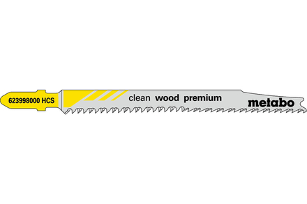 5 lames de scie sauteuse « clean wood premium » 93/ 2,2 mm - METABO - 623998000