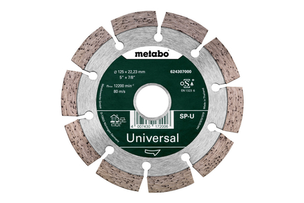 Meule de tronçonnage diamantée - SP - U, 125x22,23 mm / B - METABO - 624296000