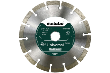 Meule de tronçonnage diamantée - SP - U, 180x22,23 mm - METABO - 624309000