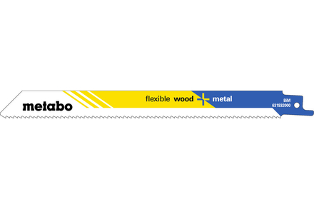 200 lames de scie sabre « flexible wood + metal » 200 x 0,9 mm - METABO - 625497000