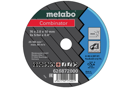 3 Combinator 76x2,0x10 mm Inox, TF 41 - METABO - 626872000