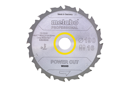 Lame de scie « power cut wood - professional », 152x20, Z12 FZ 15° - METABO - 628001000